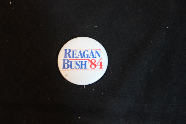 Reagan/Bush '84 Pin, White