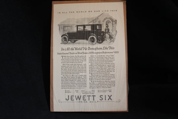 1924 Paige Jewett Six Black & White Print Ad