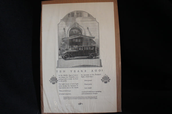 1924 Packard Black & White Print Ad