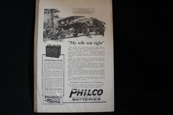 1923 Philco Black & White Print Ad