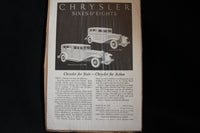 1931 Chrysler Sixes & Eights Black & White Print Ad