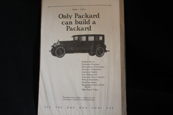 1924 Packard Black & White Ad