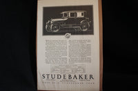 1923 Studebaker Special-Six Coupe Black & White Print Ad