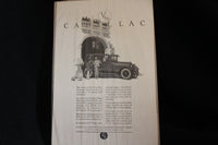 1924 Cadillac V-63 Black & White Print Ad