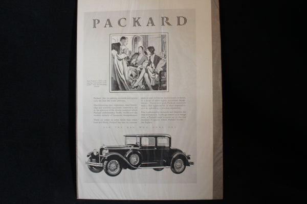 1929 Packard Black & White Print Ad