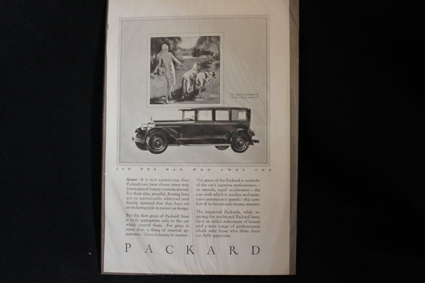 1926 Packard Black & White Print Ad