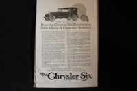 1924 Chrysler Six Phaeton Black & White Print Ad