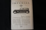 1929 Chrysler Imperial Black & White Print Ad