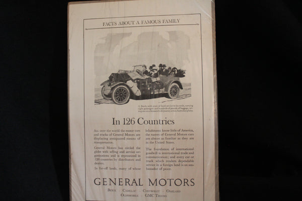 1924 General Motors Buick Black & White Print Ad