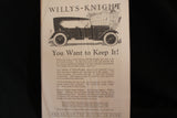 1924 Willys-Knight Black & White Print Ad